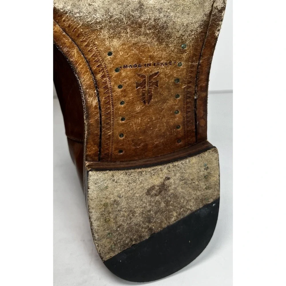 Frye Men's 9.5M‎ Brown Cognac Chelsea Boot Made In Italy